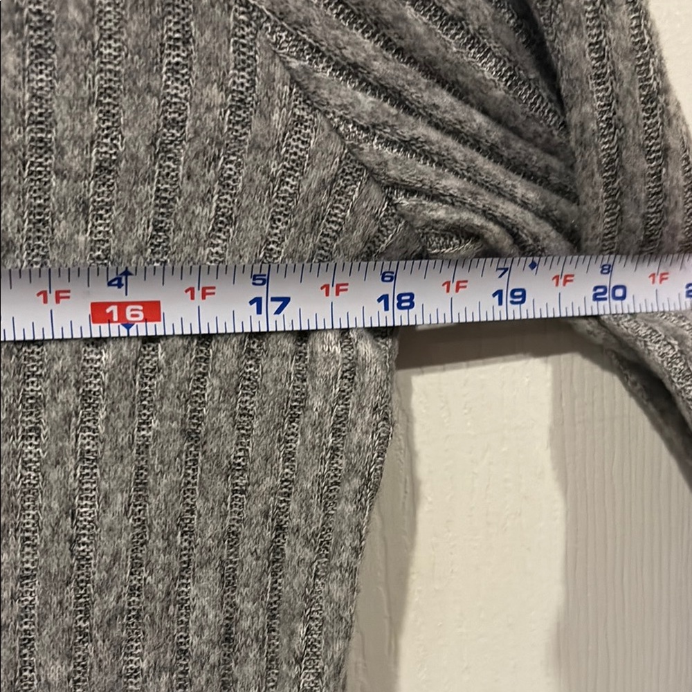 NWOT! Super soft Gray Ribbed Knit Turtleneck Dress - Picture 4 of 9